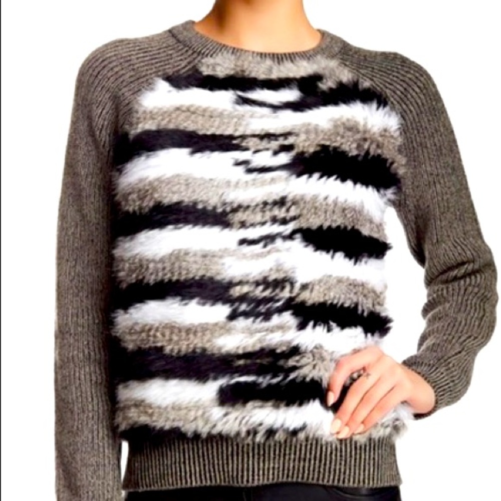 Nicole Miller Atelier Rabbit Fur Sweater
